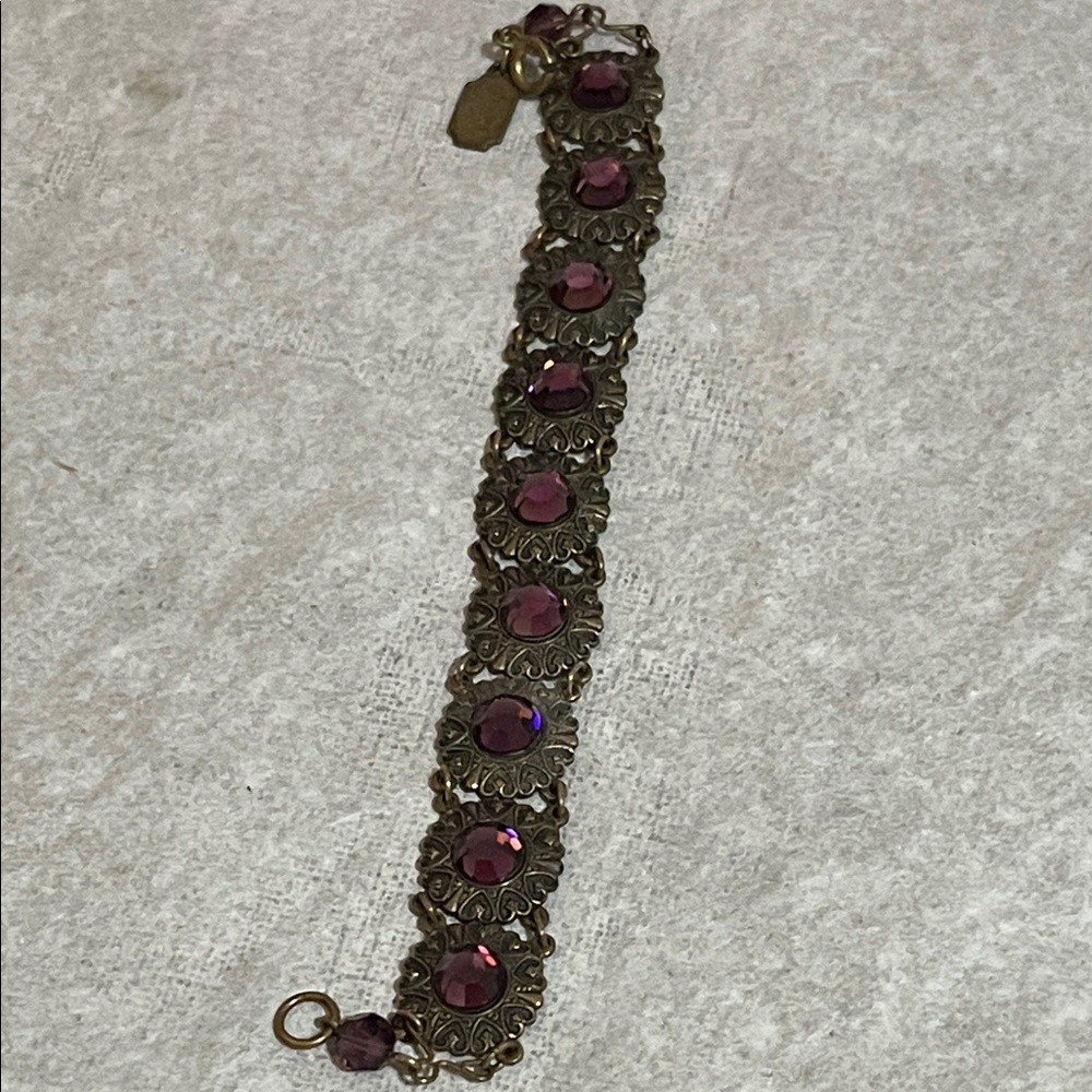 Elegant Purple Gemstone Bracelet
